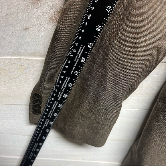 Turnbury est 1980 Wool Silk Blazer Mens 46L Brown Coat - Picture 13 of 14